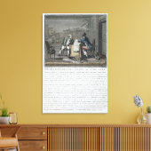 Charles, Chevalier de Folard (1699-1751) geeft les Canvas Afdruk (Insitu (Woonkamer))
