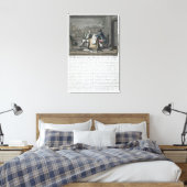 Charles, Chevalier de Folard (1699-1751) geeft les Canvas Afdruk (Insitu (Slaapkamer))