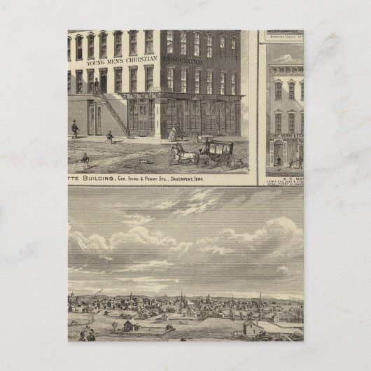 Charles City en gebouwen Briefkaart (Voorkant)