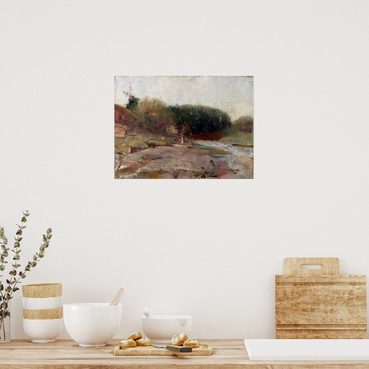 Charles Conder On the River Yarra, bij Heidelberg Poster (Keuken)