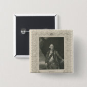 Charles Cornwallis Vierkante Button 5,1 Cm (Voorkant /achterkant)