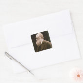 Charles Darwin (1809-82) (foto) Vierkante Sticker (Envelop)