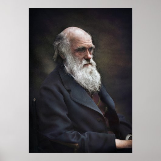 Charles Darwin 1878 Gekleurd Poster (Voorkant)