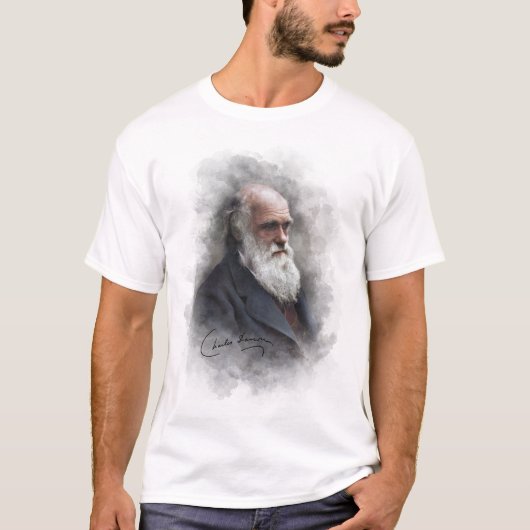 Charles Darwin 1878 Gekleurd T-shirt (Voorkant)