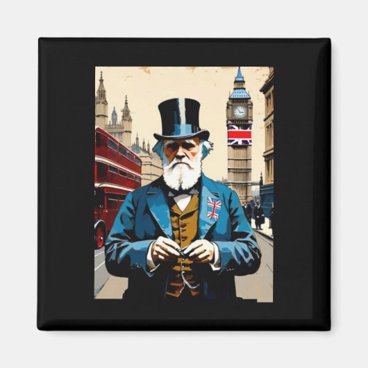 Charles Darwin 2 sticker Magneet (Voorkant)