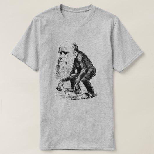 Charles Darwin als appe T-shirt (Design voorkant)