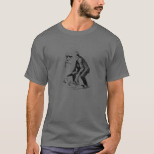 Charles Darwin als een ape - evolutie T-shirt