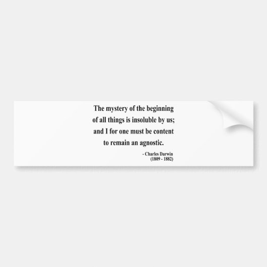 Charles Darwin citaat 5a Bumpersticker (Voorkant)