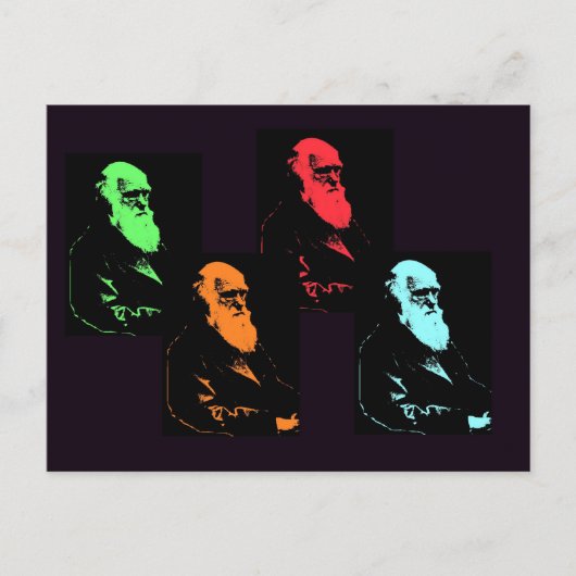 Charles Darwin Collage Briefkaart (Voorkant)