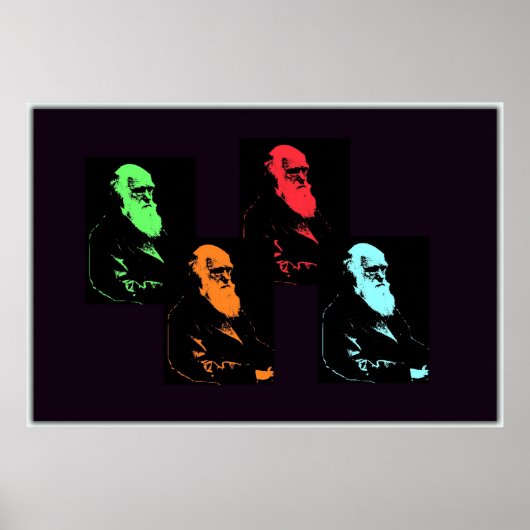 Charles Darwin Collage Poster (Voorkant)