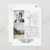 Charles Darwin (Darwin HMS Beagle Phylogenetics) Briefkaart (Voorkant / Achterkant)
