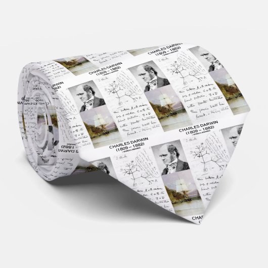 Charles Darwin (Darwin HMS Beagle Phylogenetics) Stropdas (Opgerold)