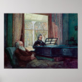 Charles Darwin en zijn vrouw in de Piano Poster (Voorkant)