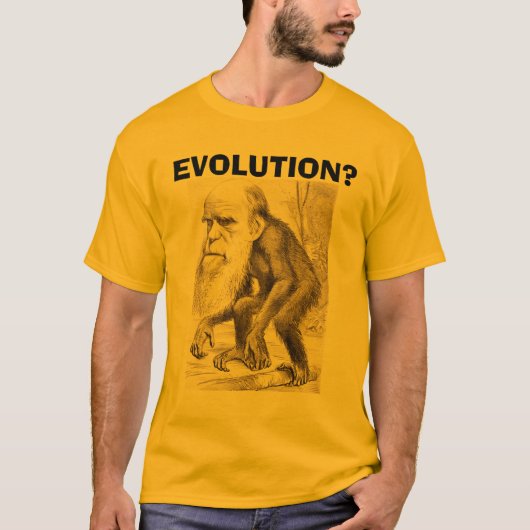 Charles Darwin Evolution? T-shirt (Voorkant)
