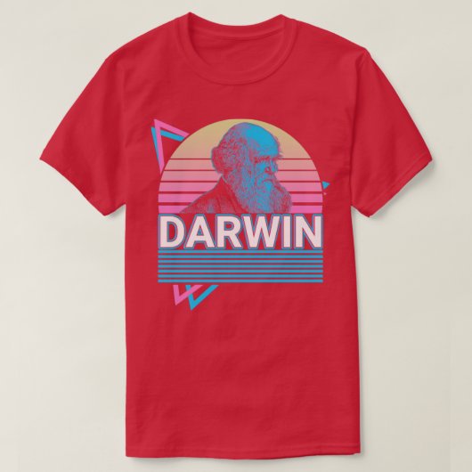 Charles Darwin Evolution Theory Retro Gift1 T-shirt (Design voorkant)