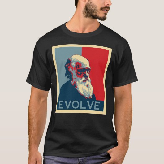 Charles Darwin Evolve Evolution Essential T-Shirt (Voorkant)