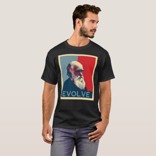 Charles Darwin Evolve Evolution Essential T-Shirt (Voorkant volledig)