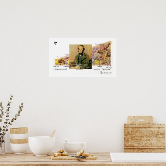 Charles Darwin "Friends" Wisdom Quote Poster (Keuken)