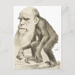Charles Darwin het Man van de aap Briefkaart
