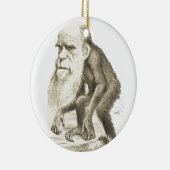 Charles Darwin het Man van de aap Keramisch Ornament (Rechts)