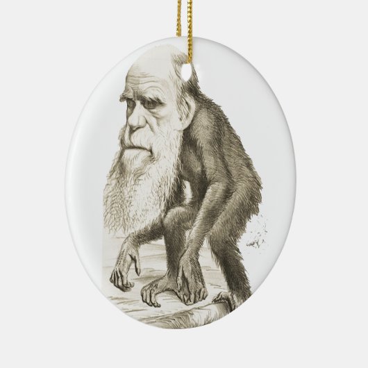 Charles Darwin het Man van de aap Keramisch Ornament (Rechts)