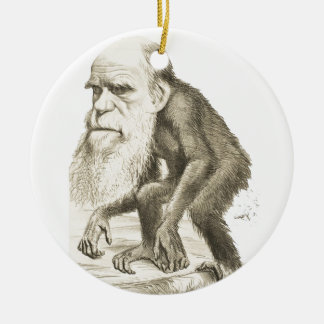 Charles Darwin het Man van de aap Keramisch Ornament