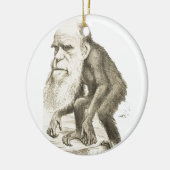 Charles Darwin het Man van de aap Keramisch Ornament (Links)