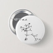 Charles Darwin - Ik denk (zwart) Ronde Button 5,7 Cm (Voorkant /achterkant)