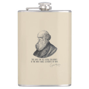 Charles Darwin Liefde voor levende creaties Heupfles