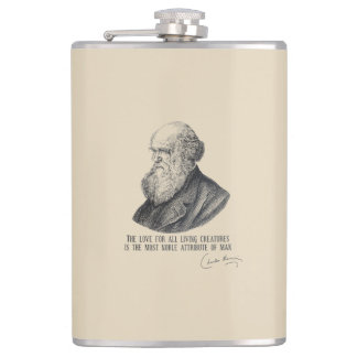Charles Darwin Liefde voor levende creaties Heupfles