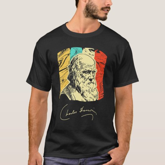 Charles Darwin Naturalist Bioloog Wetenschapper Re T-shirt (Voorkant)