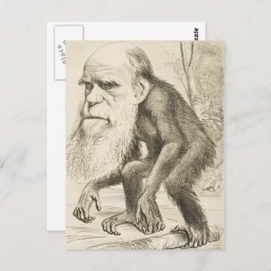 Charles Darwin Original Illustration Briefkaart (Voorkant / Achterkant)