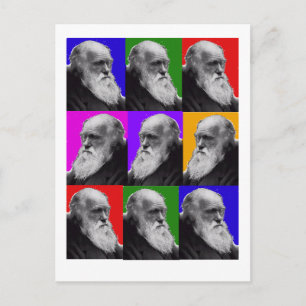 Charles Darwin Pop Art Gifts for All Ages Briefkaart