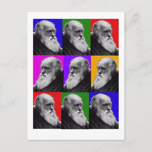 Charles Darwin Pop Art Gifts for All Ages Briefkaart (Voorkant)