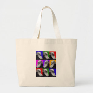 Charles Darwin Pop Art Gifts for All Ages Grote Tote Bag