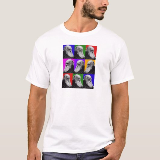 Charles Darwin Pop Art Gifts for All Ages T-shirt (Voorkant)