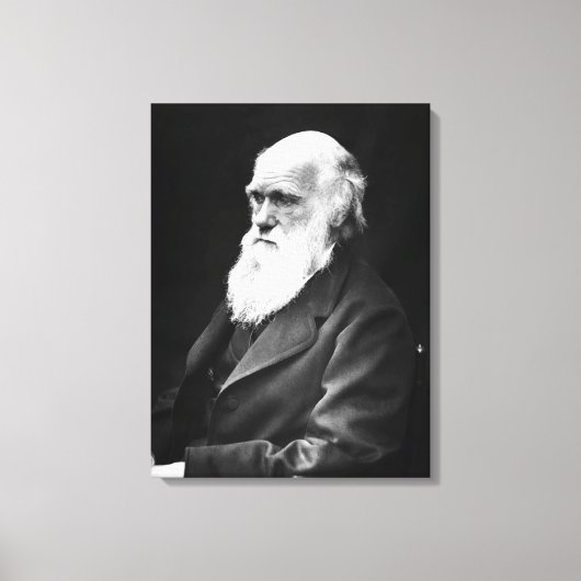 Charles Darwin Portrait Canvas Afdruk (Voorkant)