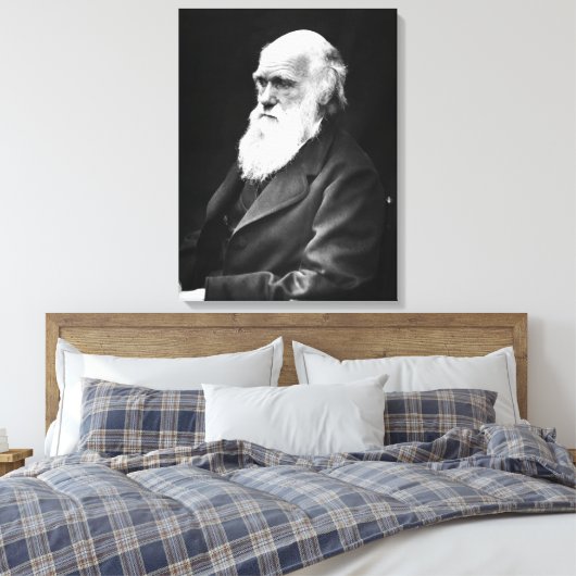 Charles Darwin Portrait Canvas Afdruk (Insitu (Slaapkamer))