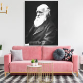Charles Darwin Portrait Canvas Afdruk (Insitu (Woonkamer))
