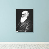 Charles Darwin Portrait Canvas Afdruk (Insitu (Houten vloer))