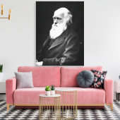 Charles Darwin Portrait Canvas Afdruk (Insitu (Woonkamer))