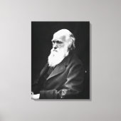 Charles Darwin Portrait Canvas Afdruk (Voorkant)
