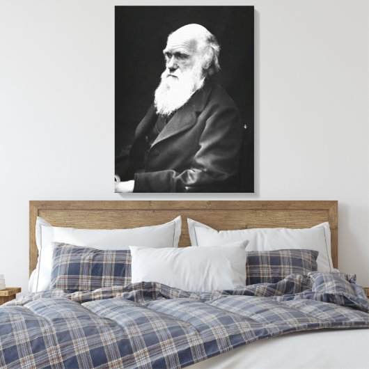 Charles Darwin Portrait Canvas Afdruk (Insitu (Slaapkamer))