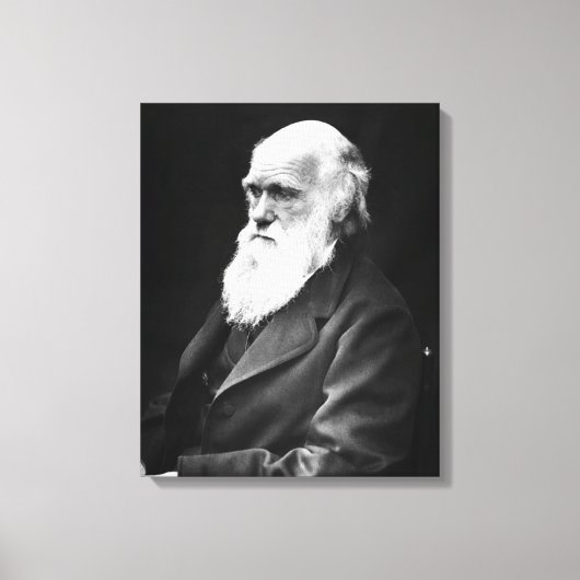 Charles Darwin Portrait Canvas Afdruk (Voorkant)