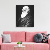 Charles Darwin Portrait Canvas Afdruk (Insitu (Woonkamer))