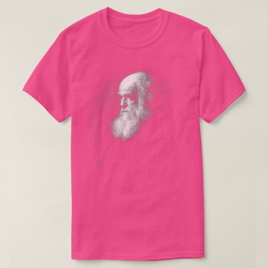 Charles Darwin Portrait Face Evolution Atheist gif T-shirt (Design voorkant)