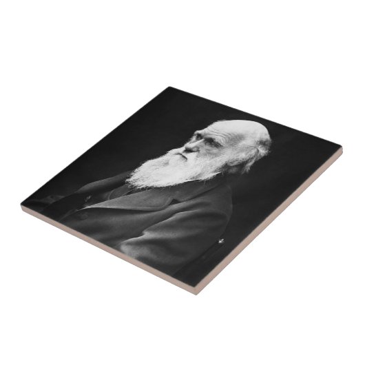 Charles Darwin Portrait Tegeltje (Zijkant)