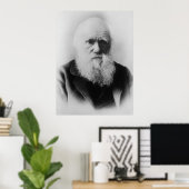 Charles Darwin Portrait van Elliott en Fry Poster (Thuiskantoor)
