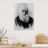 Charles Darwin Portrait van Elliott en Fry Poster (Keuken)