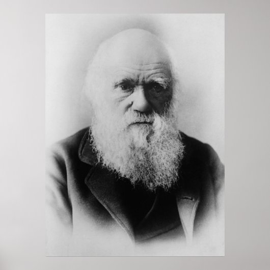 Charles Darwin Portrait van Elliott en Fry Poster (Voorkant)
